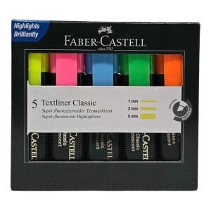Faber-Castell Highlighters - 5 Assorted Colours
